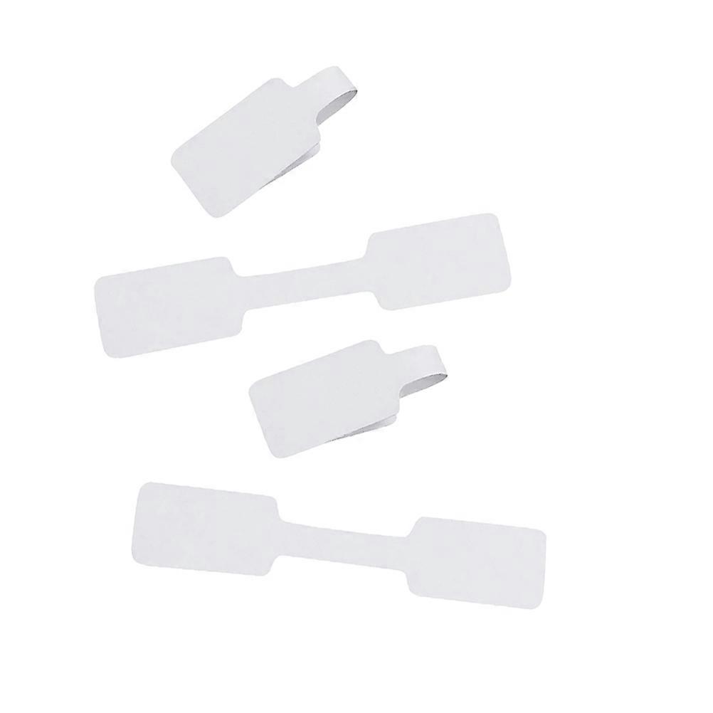 300個の白い粘着ジュエリーの価格タグリング、ネックレス、ブレスレット用の空白のラベルステッカー店舗、モール、オフィス用の取り外し可能なディスプレイラベル