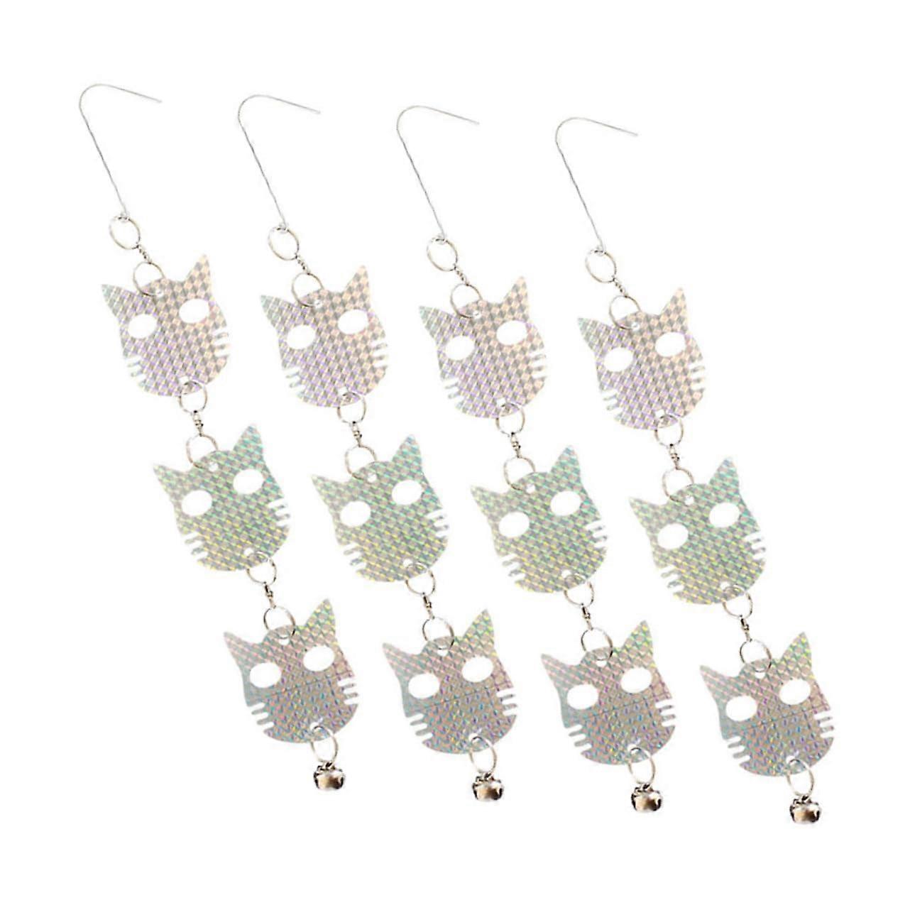 4 pieces Reflective bird deterrent pendants Effective bird repellent for garden and Shocking design to deter birds without harm Ref: 8688