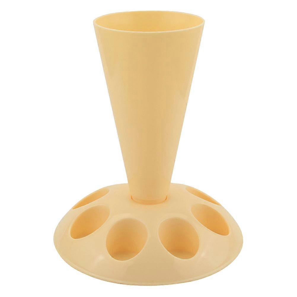Piping Bags Slots Nozzles Holder Extra Large Piping Tip Organizer Yellow 21.60X19.00X19.00CM Cake Decorating Baking Tools Storage 1Pack