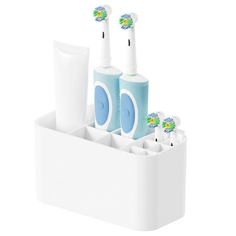 Wall Mounted Multifunctional Electric Toothbrush Holder (White)（17*9*9CM）
