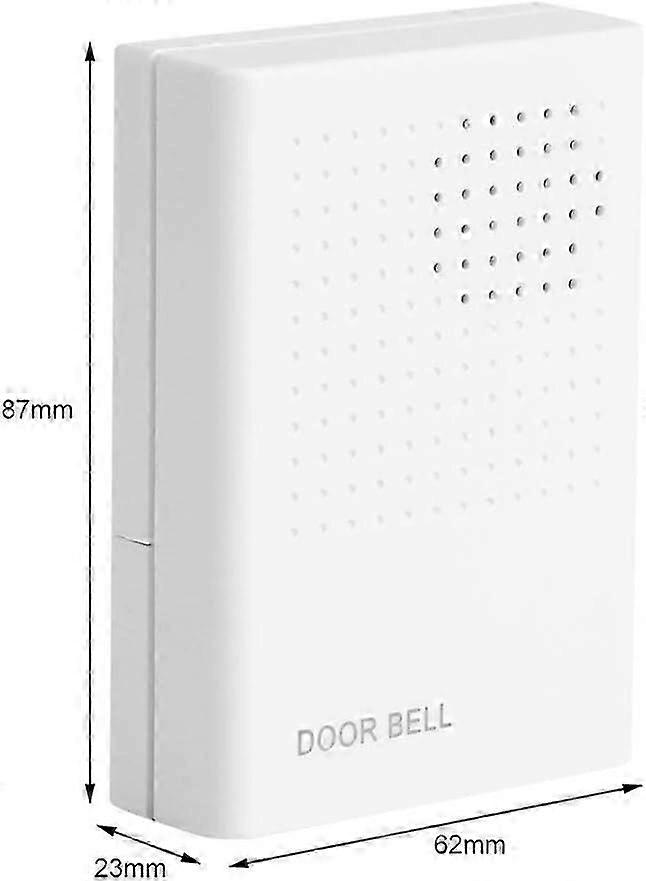 Compact Wired Door Bell - Wall Mount Expandable with White Volume