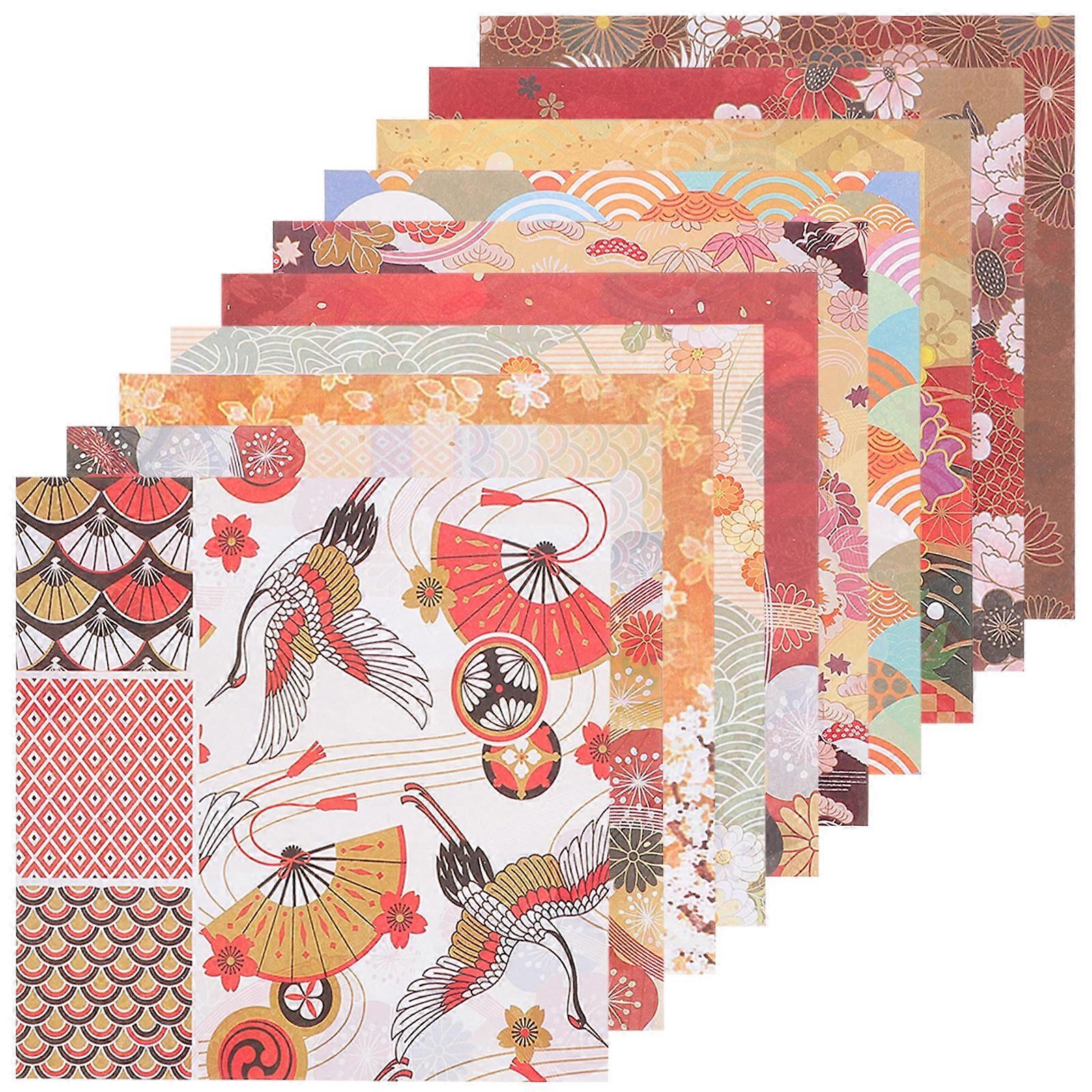 DIY יצירה אוריגמי חומר יפני סגנון Wabi Sabi הדפסה צבע דו צדדי לקישוט המפלגה מגוון צבע מצופה נייר 200Pcs