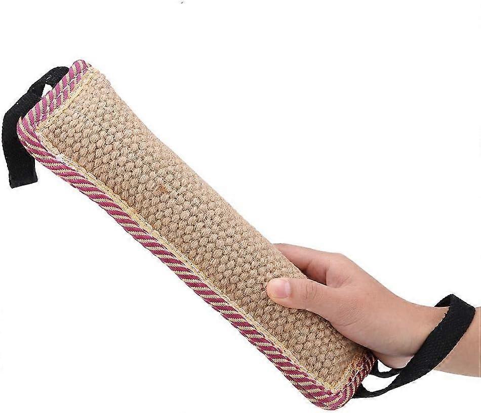 Dog Bite Trailer Toy Burlap Pet Dog Bite Training Durable Trolley with Strong Handle and Stitching