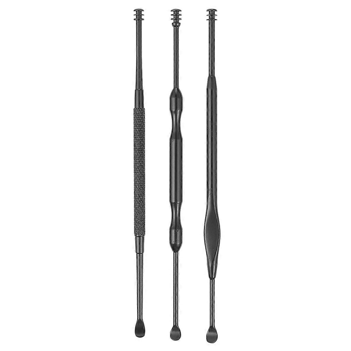 Ear Wax Picker Spoon Safe Stainless Steel For Outing 3Pcs