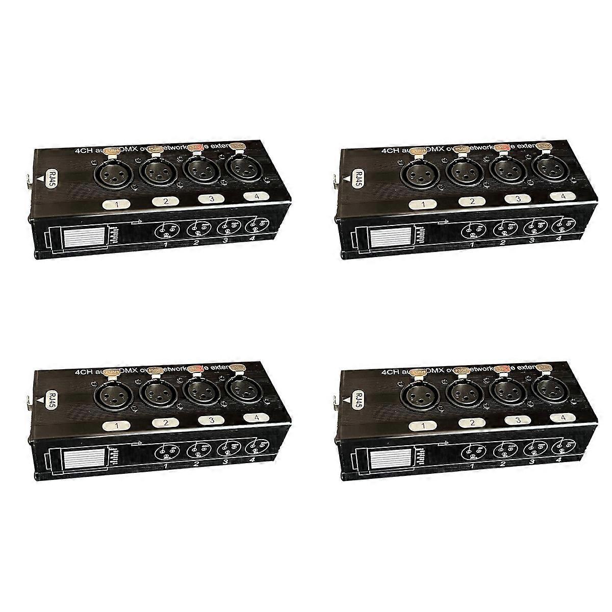 4-Channel 3-Pin XLR Audio and over Network Cable Extender,Female