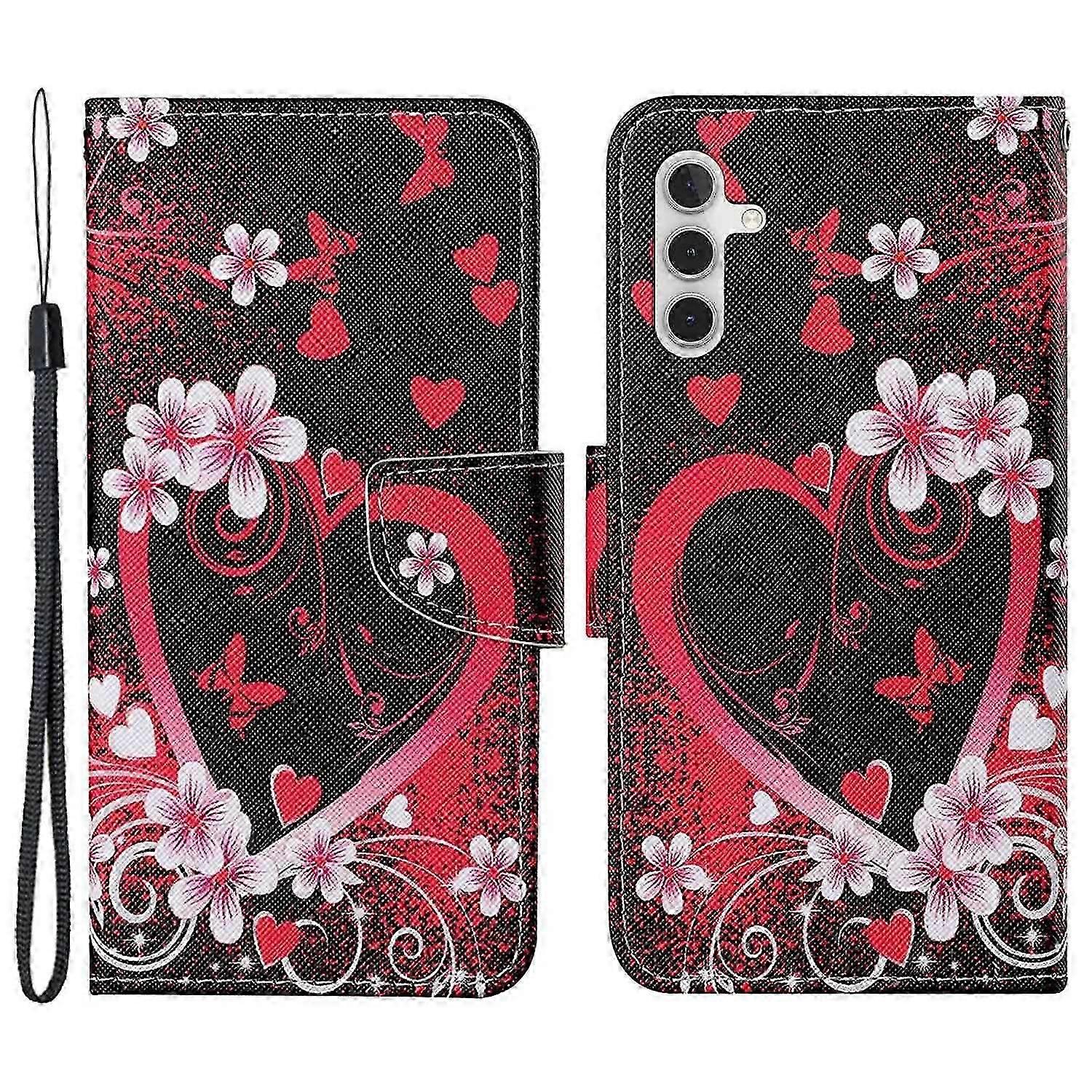 Leather Case for  Galaxy A55 5G Shell Pattern Print Design Wallet Phone Cover