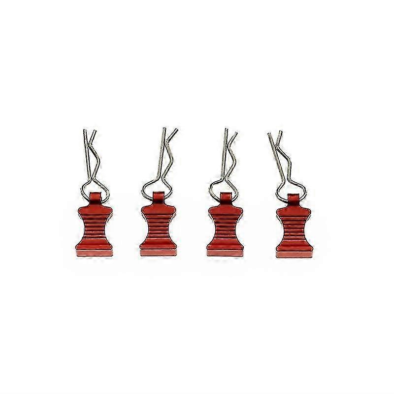 4pcs R-type Body Shell Clips Pin With Aluminum Mount Set For Axial Scx10 Trx4 1/8 1/10 Rc Cars Part