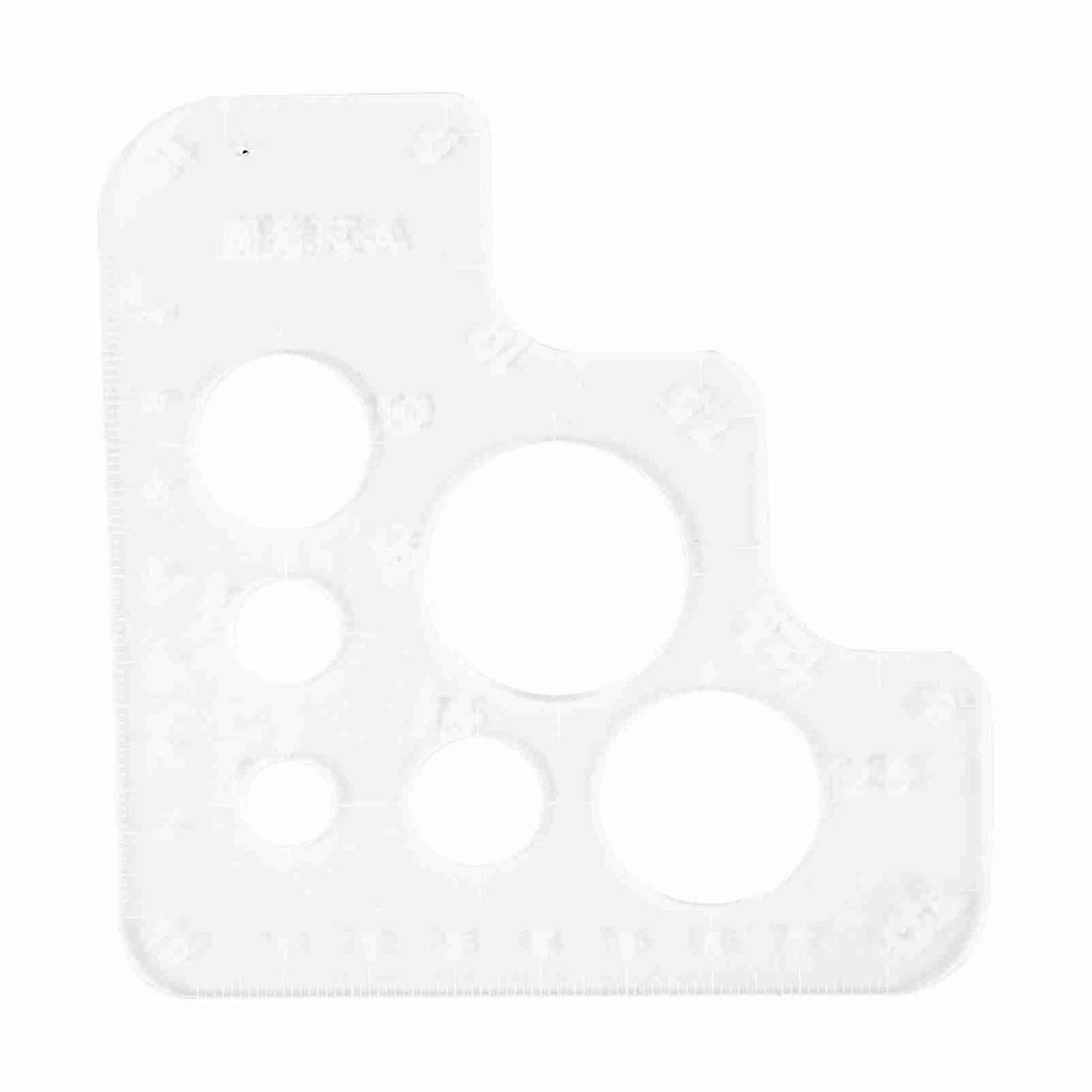 Clear Acrylic Circle Corner Hole Stitching Template Stencil Leather Positioning