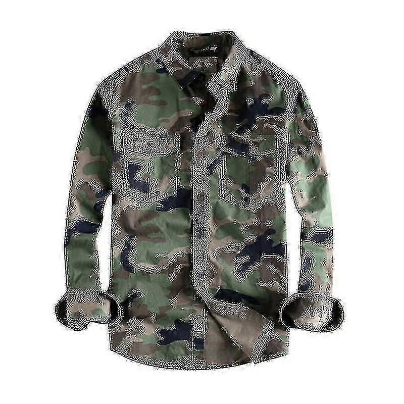 Çeşitli markalar için erkek askeri kamuflaj gömleği, dış mekan ve taktik giyim için ideal şık üniforma tasarımı