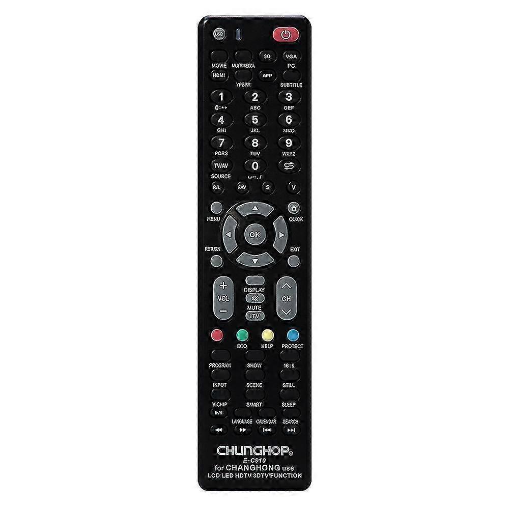Remote Control Battery Powered Replacement Controller for Certain Brand TV
