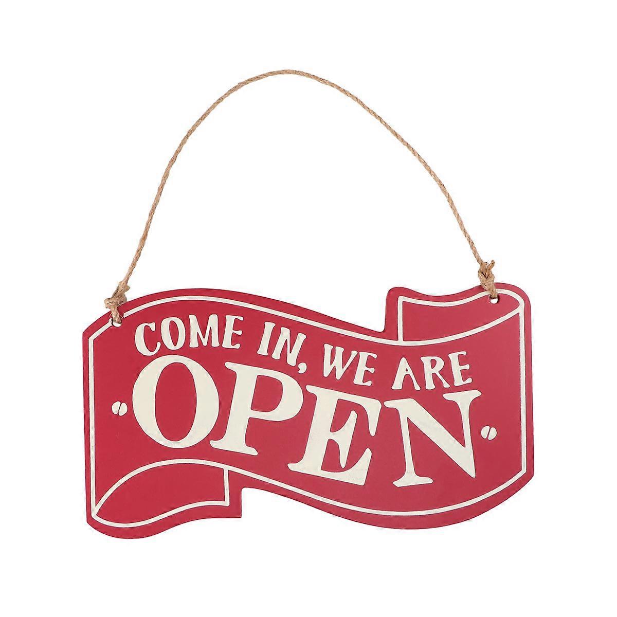 Red Door Sign For Home Decor Shape Density Board Material 1Pack