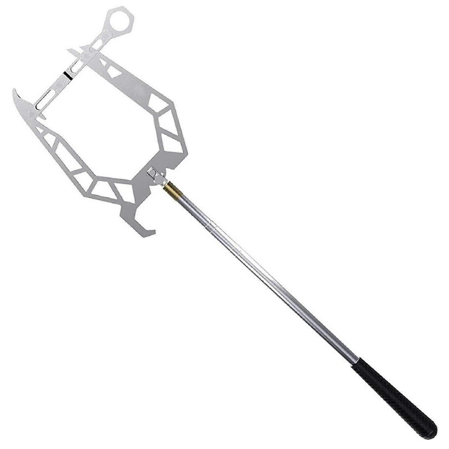 16 x 6 Inch Stainless Steel Automatic Telescopic Boat Hook with Cable Guider Telescopic Boat Hook Ushaped Boat Hook Pole for Mooring