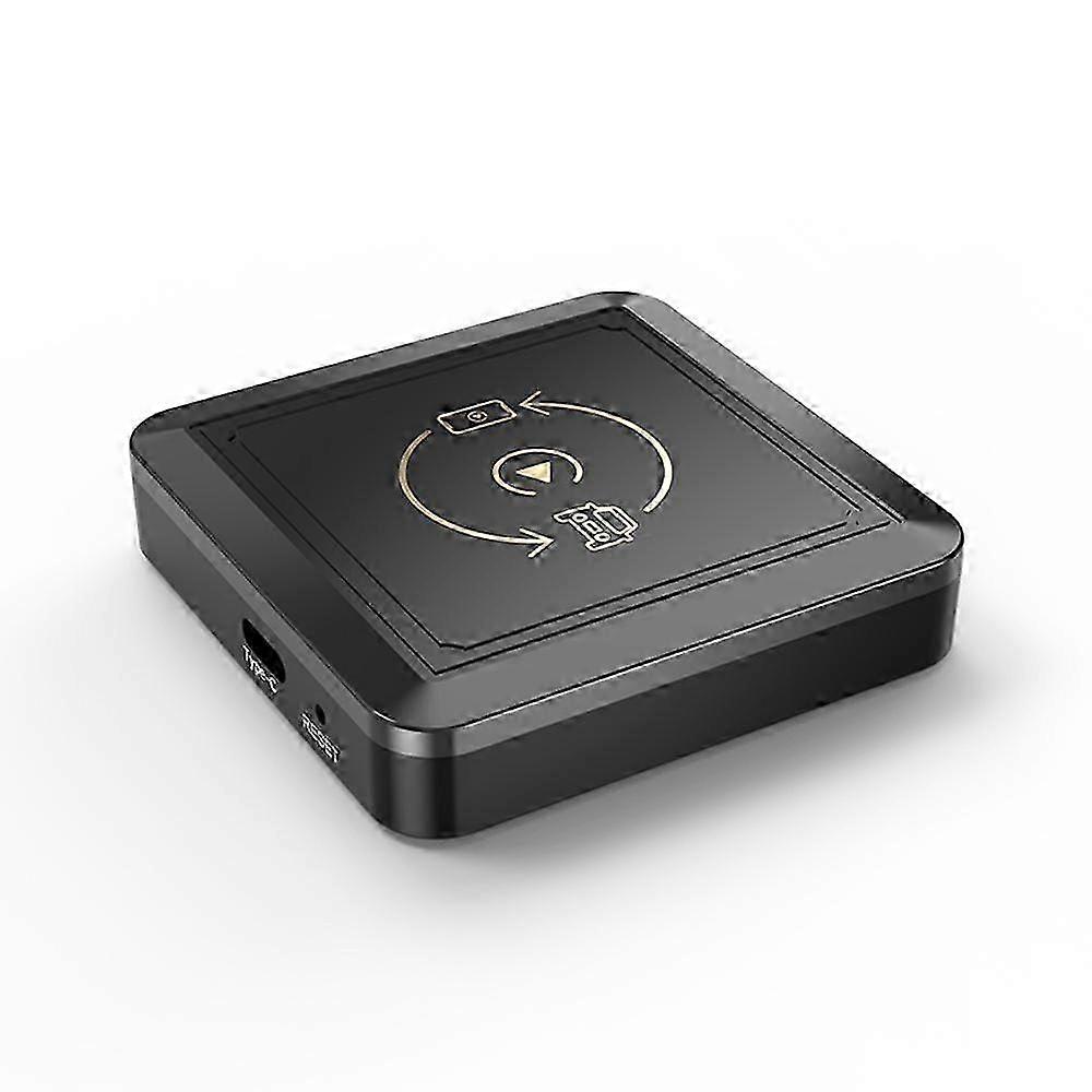 2in1 Wireless Car AI BOX for OEM Car Radio with Wired CarPlay Auto Connection and Android Auto, Supports Netflix