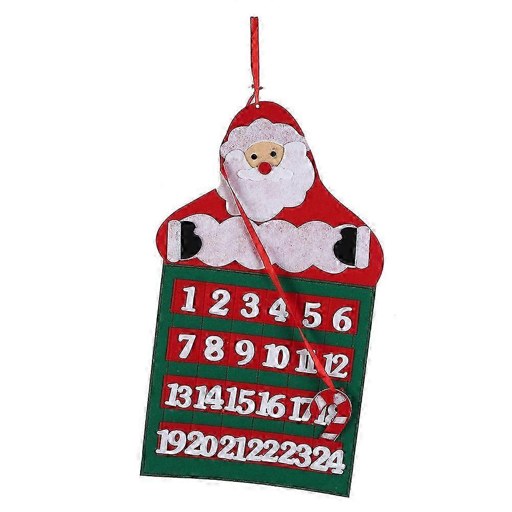 Χαριτωμένο μοτίβο Χριστούγεννα Advent Calendar Felt Αντίστροφη μέτρηση Προμήθειες Διακόσμηση