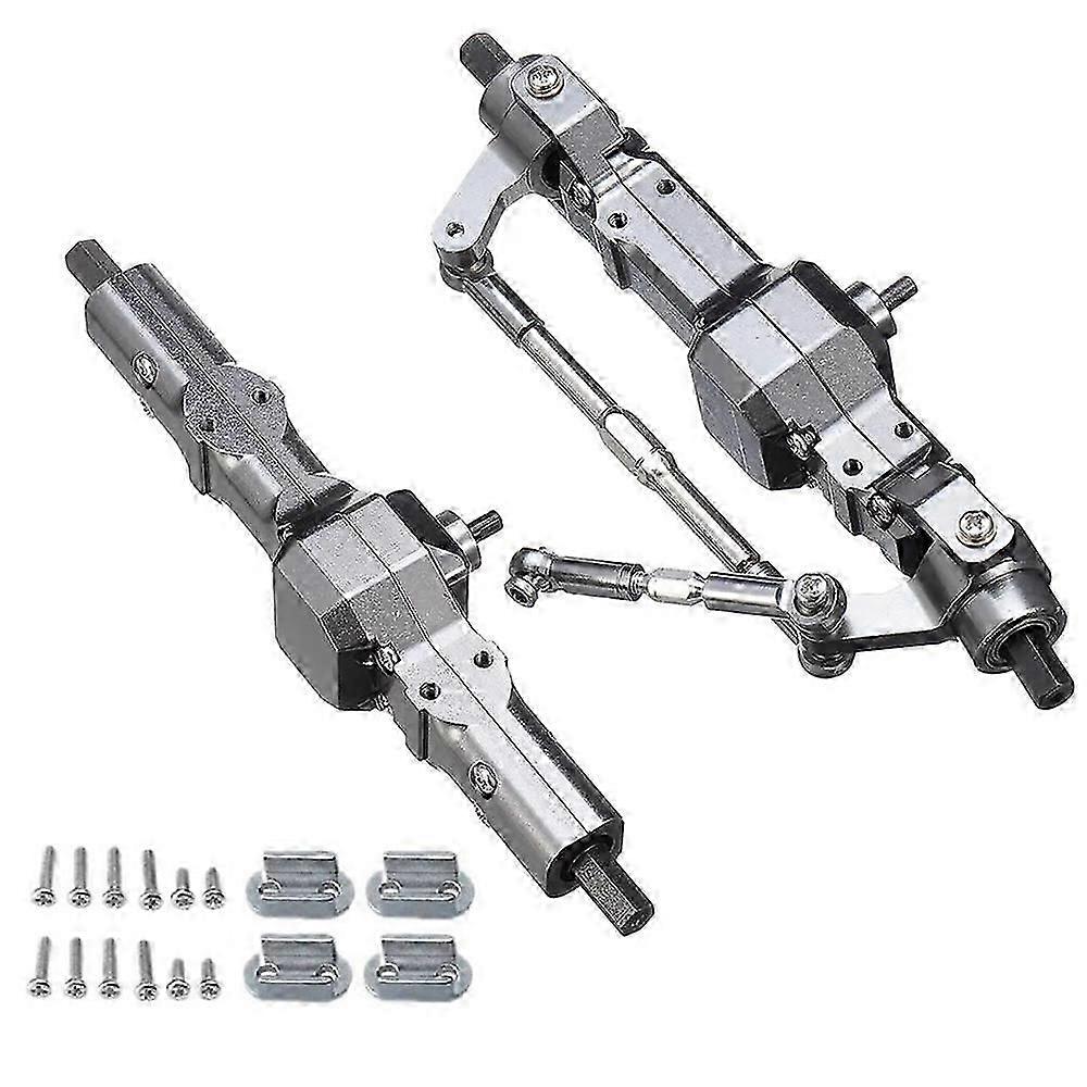 C14 C24 C34 C44 B14 B24 1/16 RCカートラックアップグレードパーツ用メタルフロント&リアブリッジアクスルギアボックス