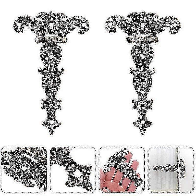 Rustproof Zinc Alloy Light Duty Shed Hinge Gate Strap Hinge (4 Pcs, Bronzed)