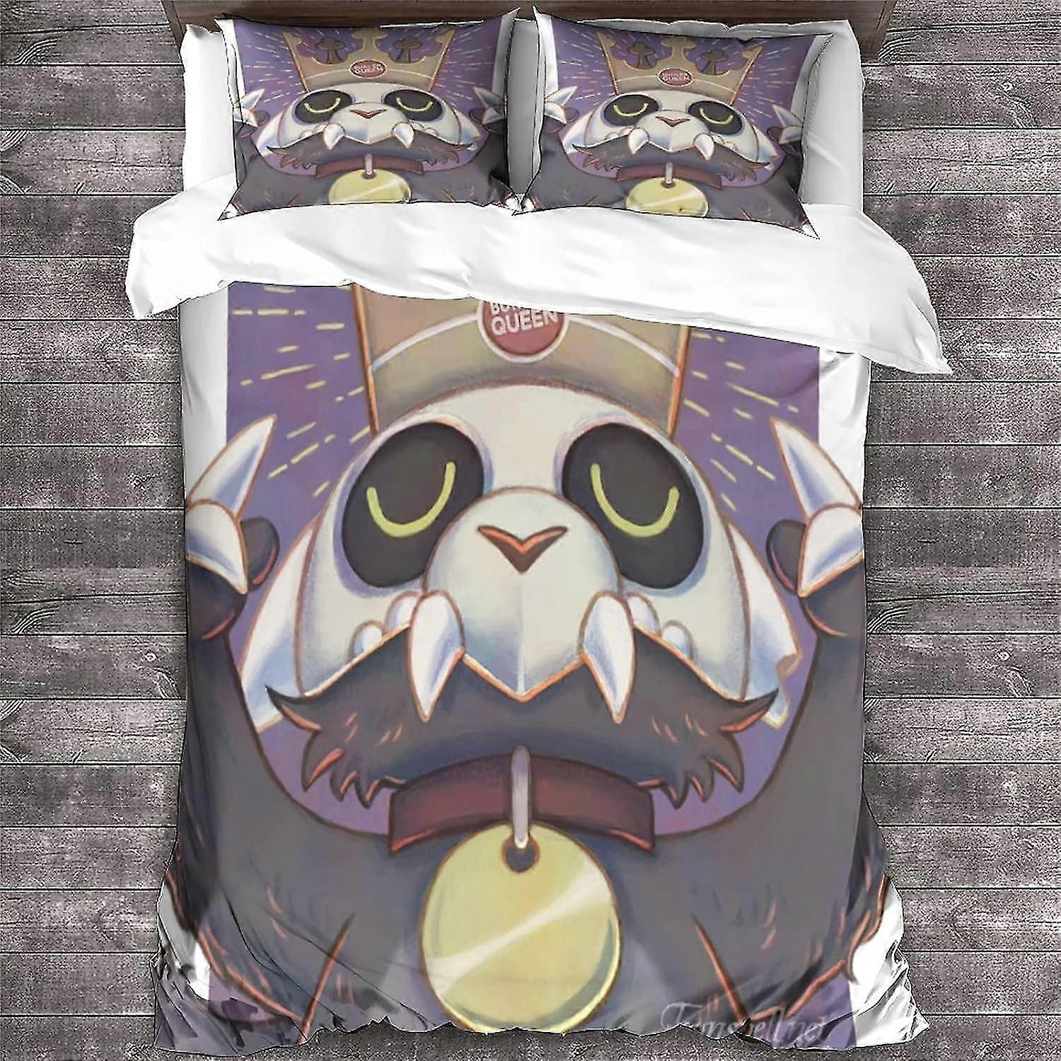 uggla hus påslakan överdrag animation tema täcke överdrag 3d mönster sängkläder set för barn gåva, ultra mjukt täcke täcka rum inredning