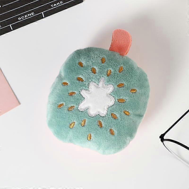 Interactive Catnip Fruit Plush Toy Kiwi - Soft Fabric, Crinkle Sound, Engaging Fun for Cats, Safe for Play