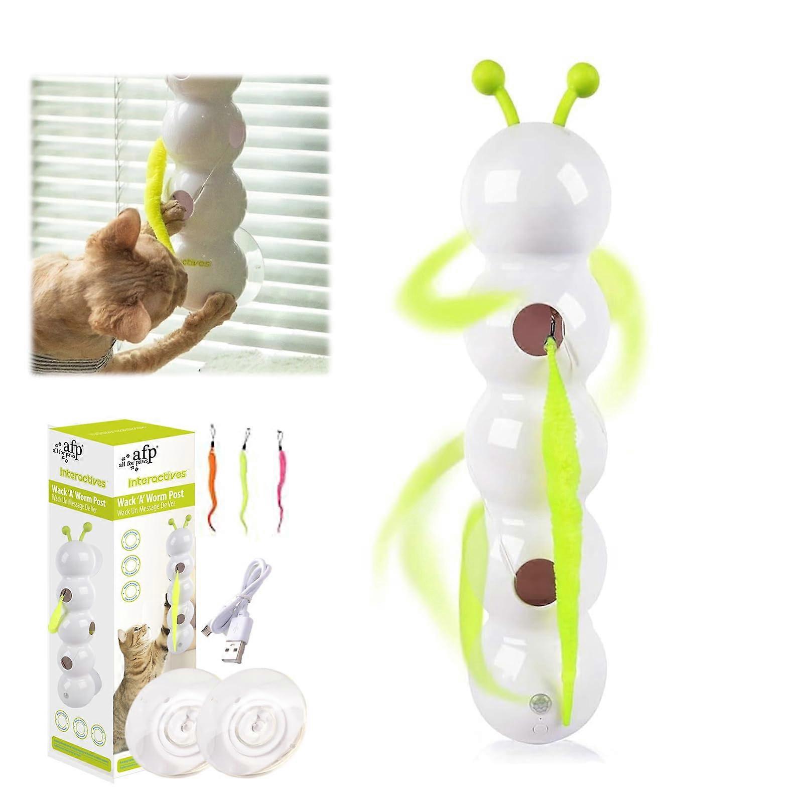 Whirlie Cat Toy, Whirlie Smart Motion Cat Toy, Whirlie Smart Motion Pet Toy with Worm Design, Fun Stimulating Exercise for Bored Pets (1 Piece)