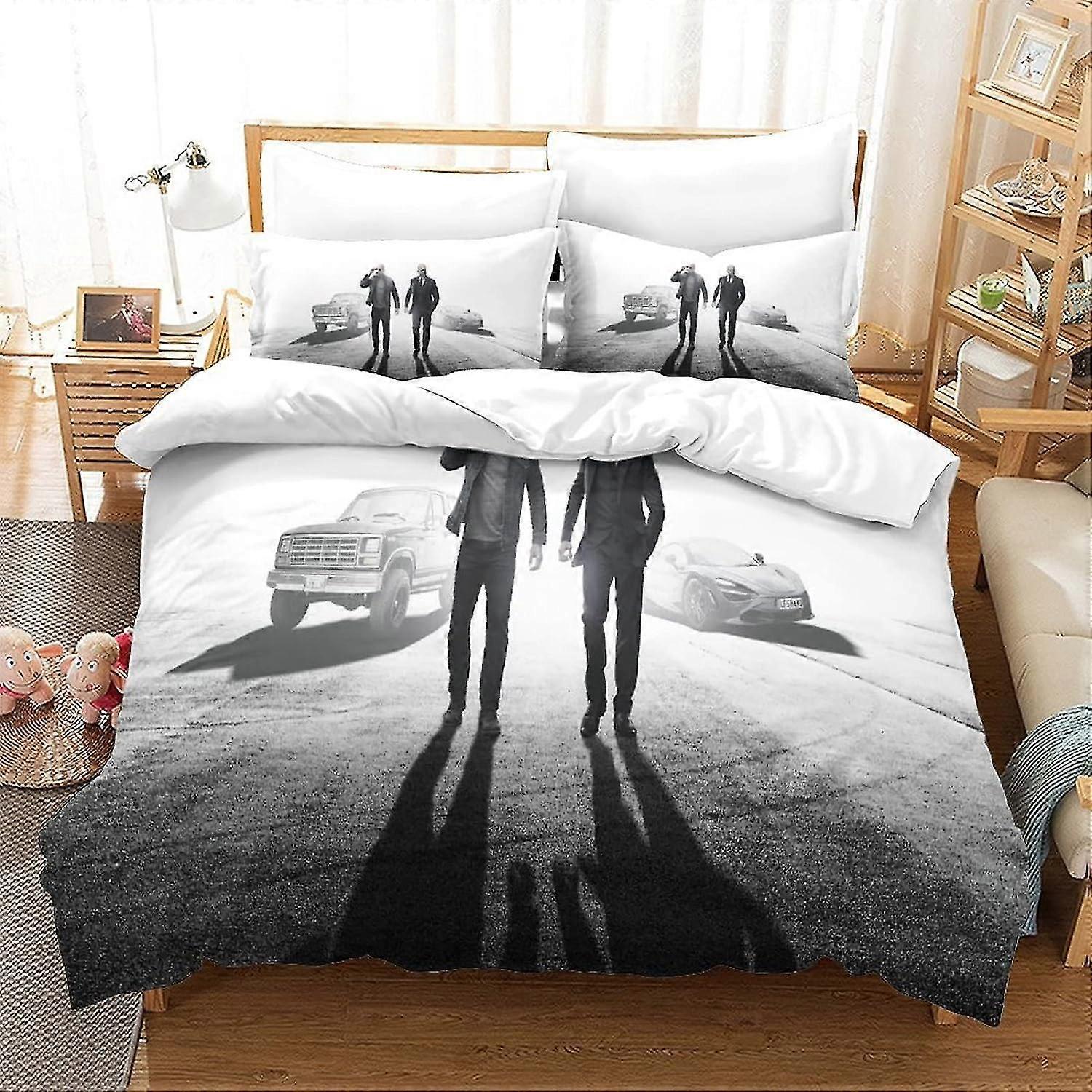 Soft 3 Piece Duvet Cover Set with Pillowcase and Zipper Closure - Allergy Prevention Bedding Suitable for All