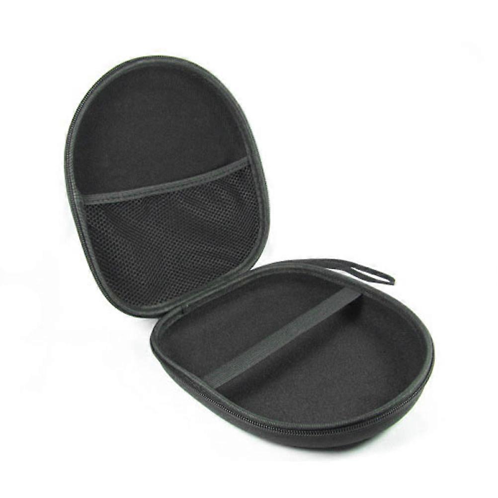 Headphone Storage Bag Simple Zippered Pouch for Headset Cables Coins Compact Durable Travel Organizer Black