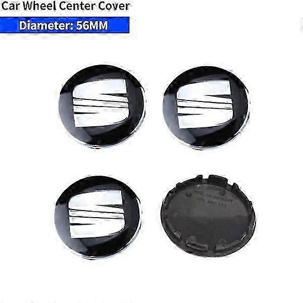 4pcs 56/63mm κεντρική κάλυψη ζαντών πλήμνης καπέλων ροδών αυτοκινήτων για τη διακόσμηση κάλυψης σκόνης καθισμάτων Leon Alhambra Toledo Cupra Arona Ibiza Altea Cordoba