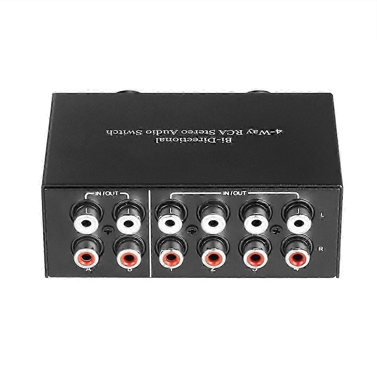 4 Way Bi-Directional Rca Stereo Audio Switch