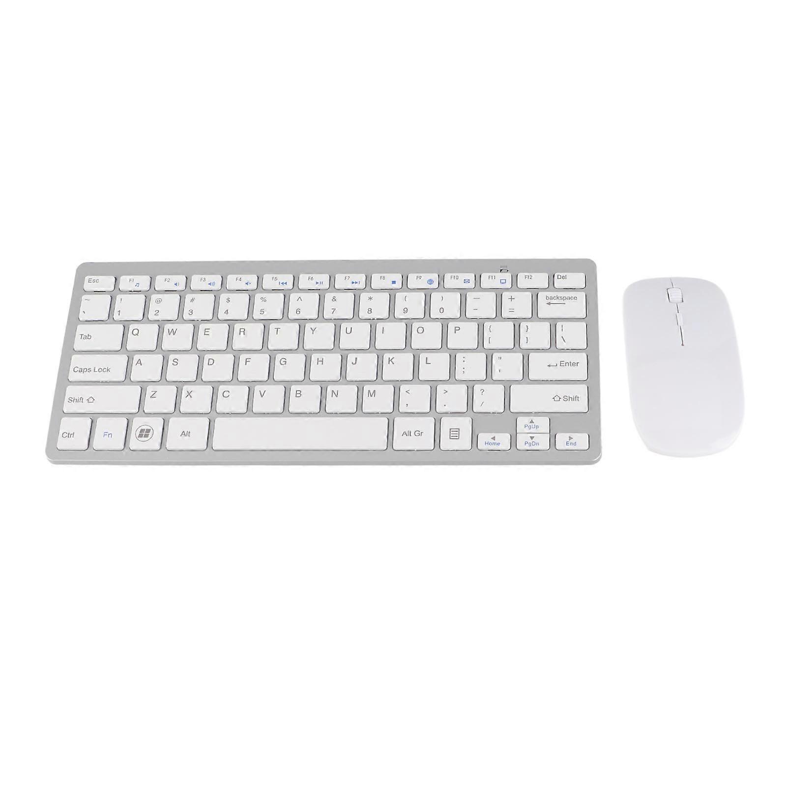 Keyboard Set 2.4G Wireless 78 Keys USB Thin Etched Keycaps Ergonomics Mute Button Computer Keyboards Mouse
