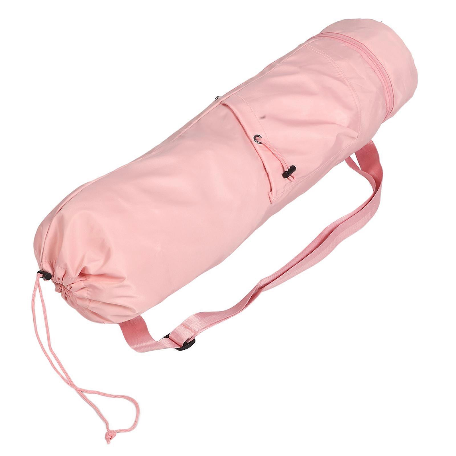 Yoga Mat Gym Bag with Adjustable Strap Pink Waterproof Storage for Phone and Wallet 79.00X19.00X19.00CM 1Set