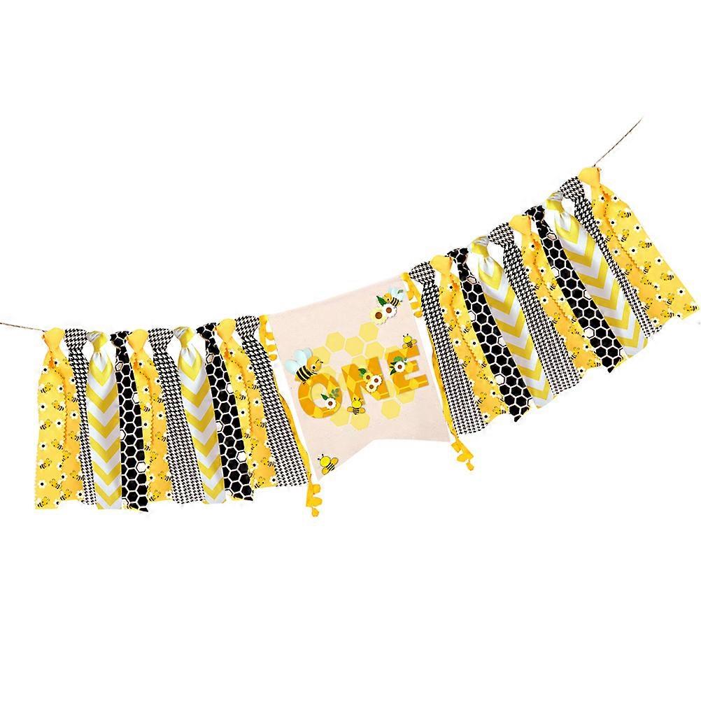 Honey Bee Decor Hanging Banner Rectangular Indoor Outdoor Use Multi 17 x 21 x 0.1 cm Birthday Party Style 1Set