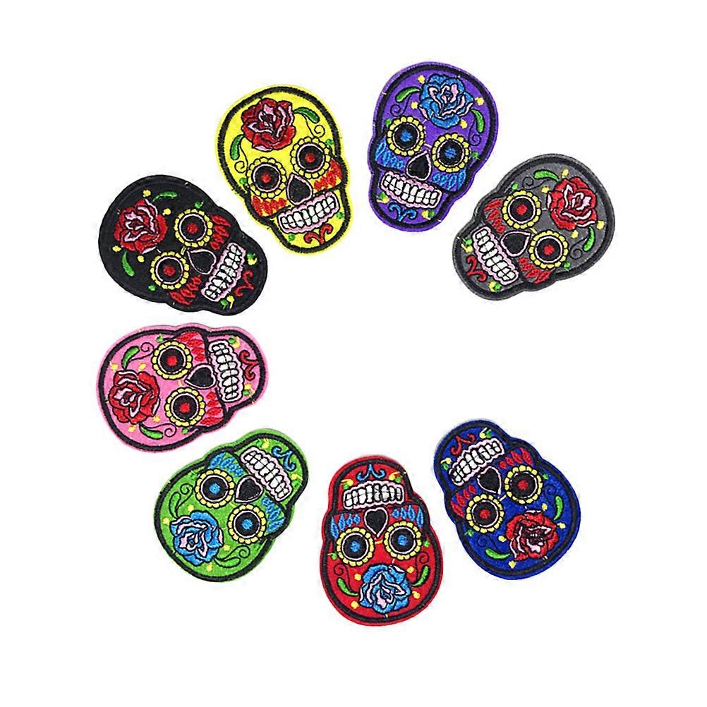 Clothing Patches Rose Shape Non Woven Fabric For DIY Enthusiasts 8Pack