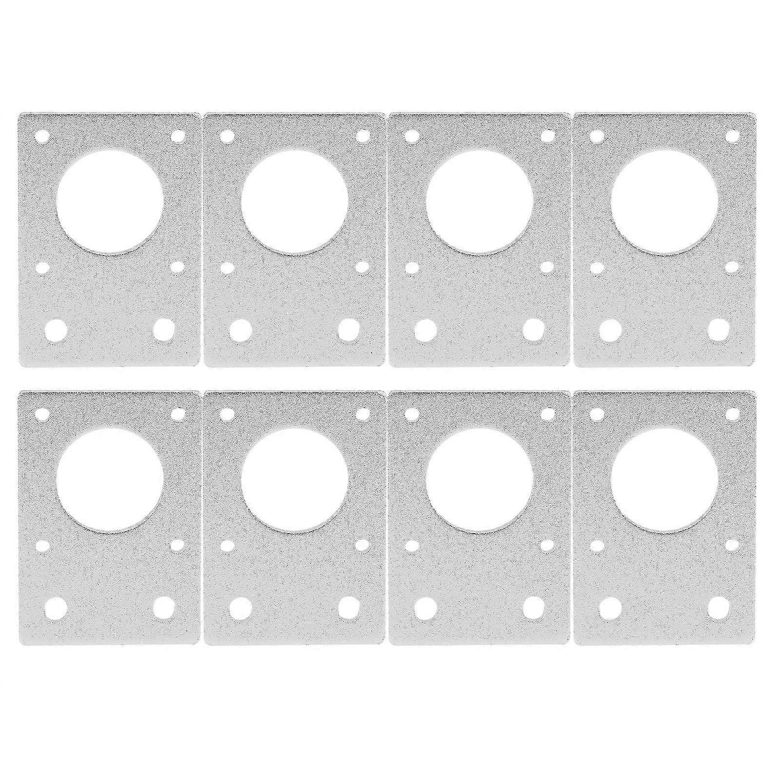 Flat Bracket Mounting Plate for 42 Stepper Motor - Aluminum Alloy Compatible with 3D Printers - Durable Silver Design