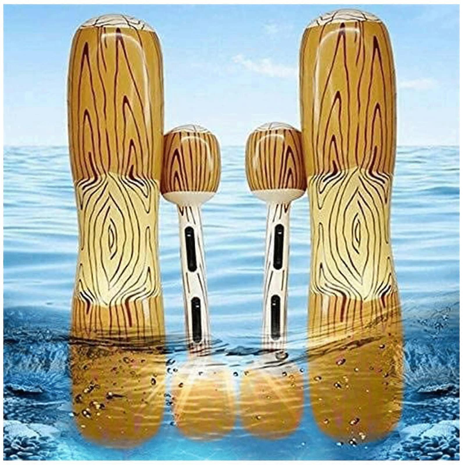 Double Inflatable Battery, Summer Water Toy, Floating Row with Double Handle, Water Fun Games for Two, 2 Seats, 2 Crutches