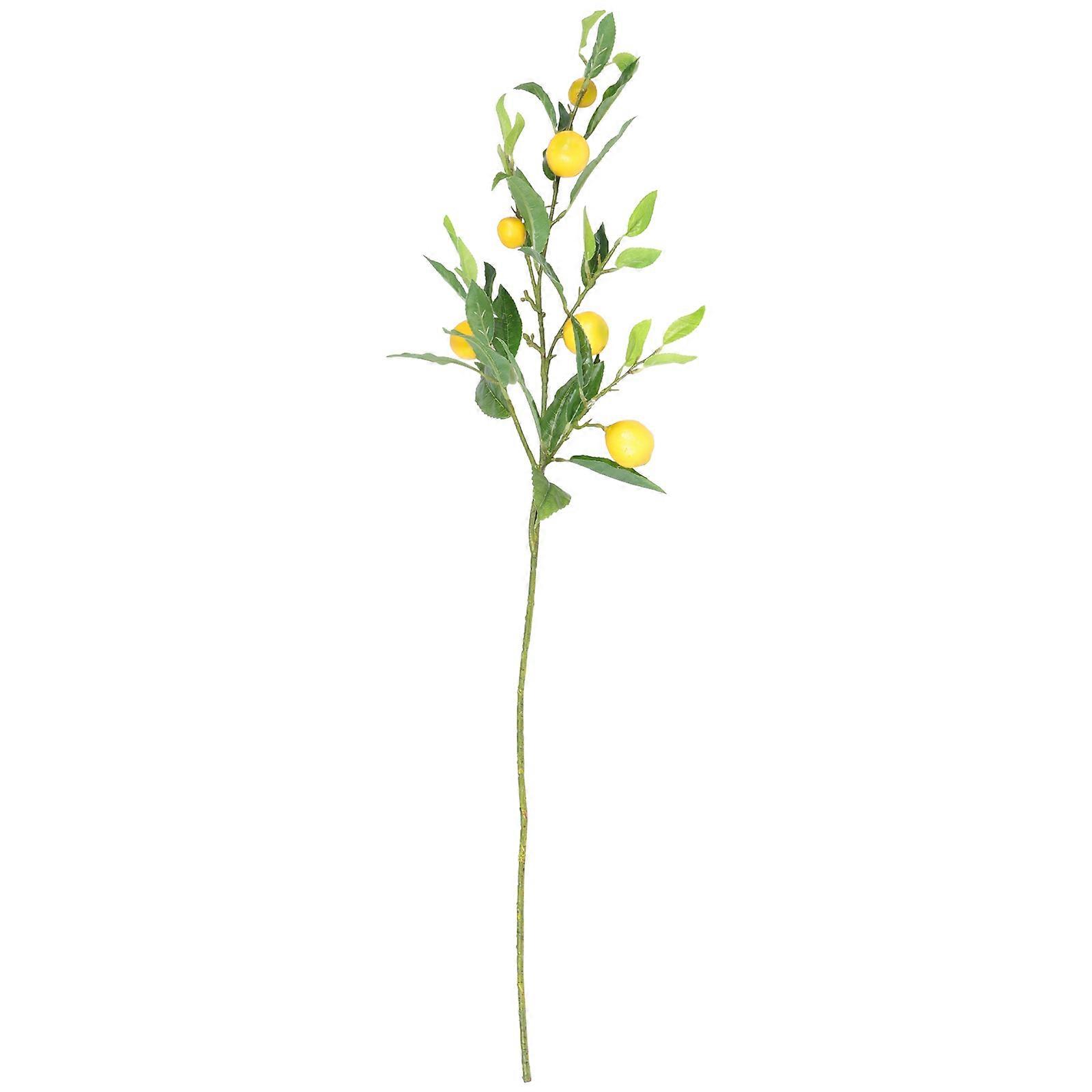 Artificial Lemon Branches Realistic Simulation Flower Arrangement Home Decoration Yellow 90x10cm 1Set