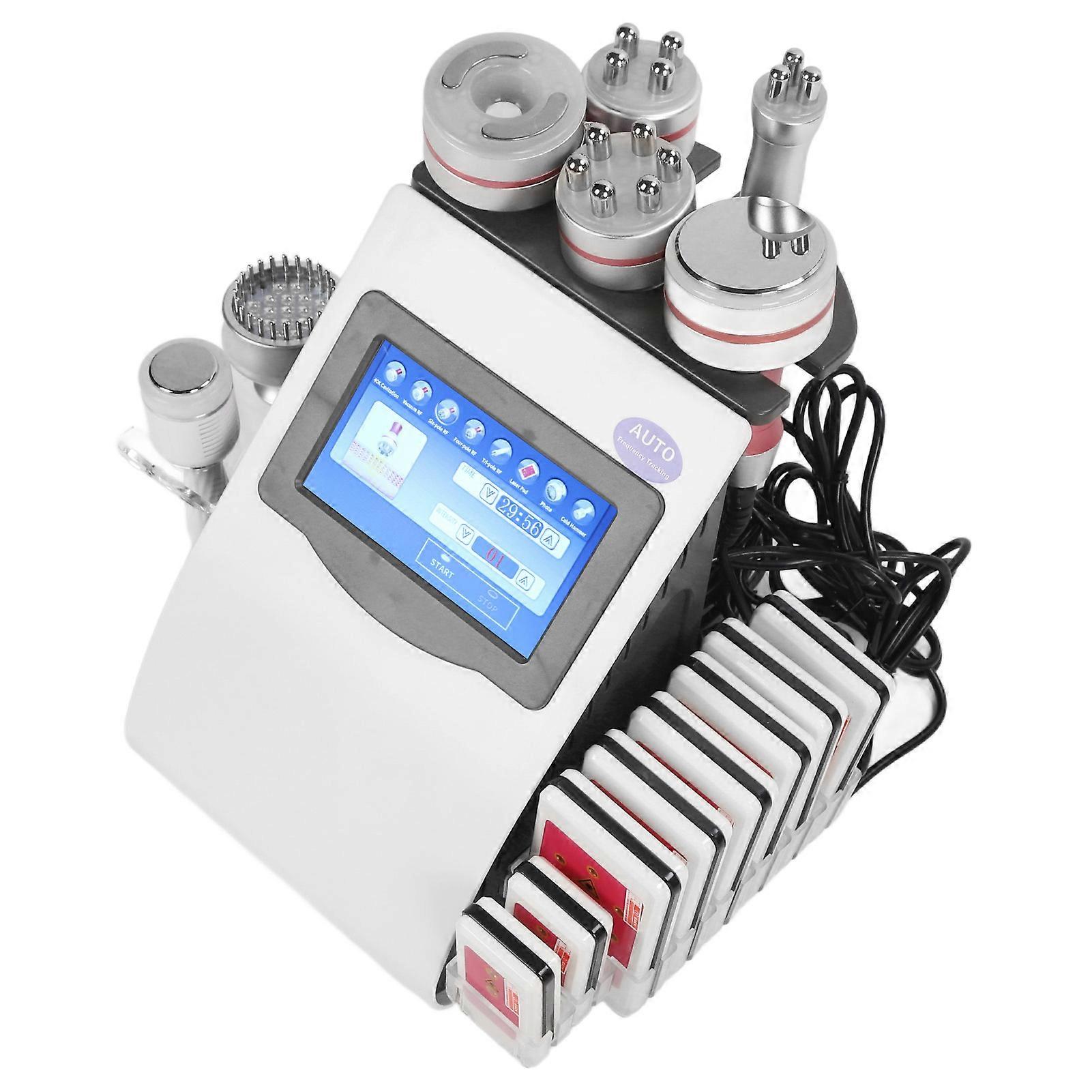 9 in 1 Cellulite Cavitation Machine Fat Burning Weight Loss RF Body Slimming Machine 100‑240V US Plug