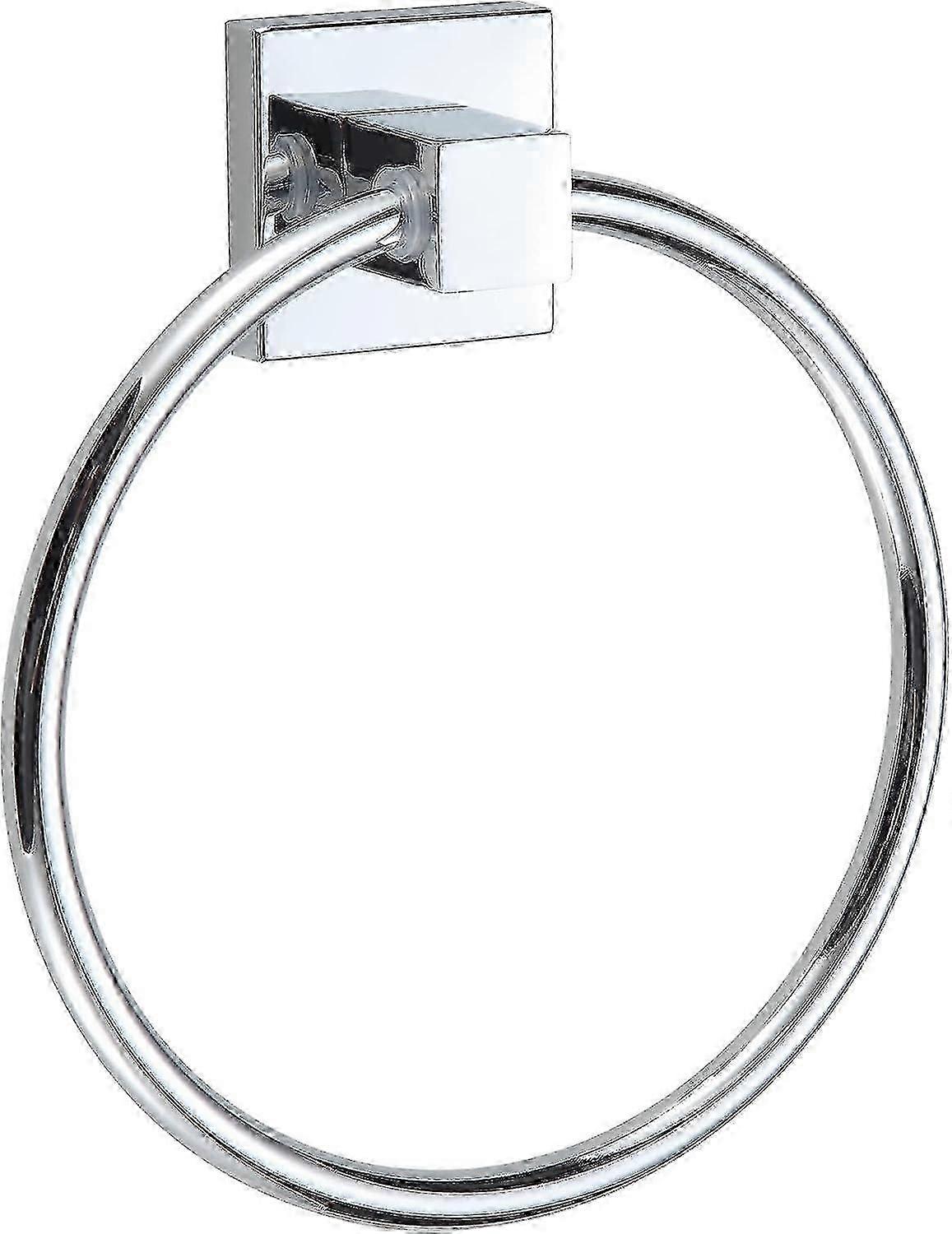 1 piece chrome simple bathroom wall mounted towel ring