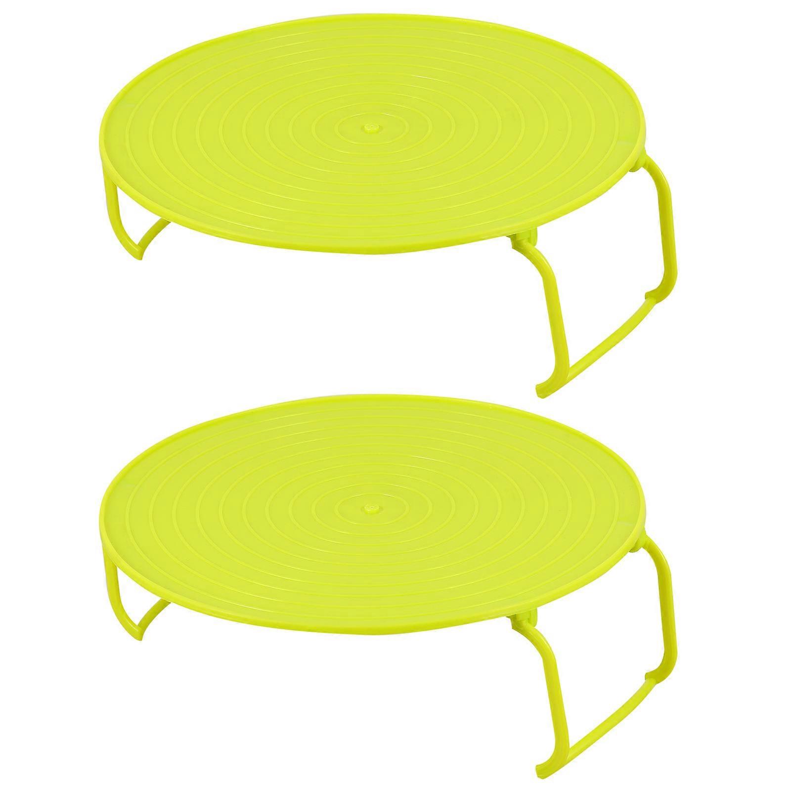 Kitchen Storage Racks Microwave Oven Heating Layered Steaming Rack Certified Practical 25x23x8cm 2Pcs