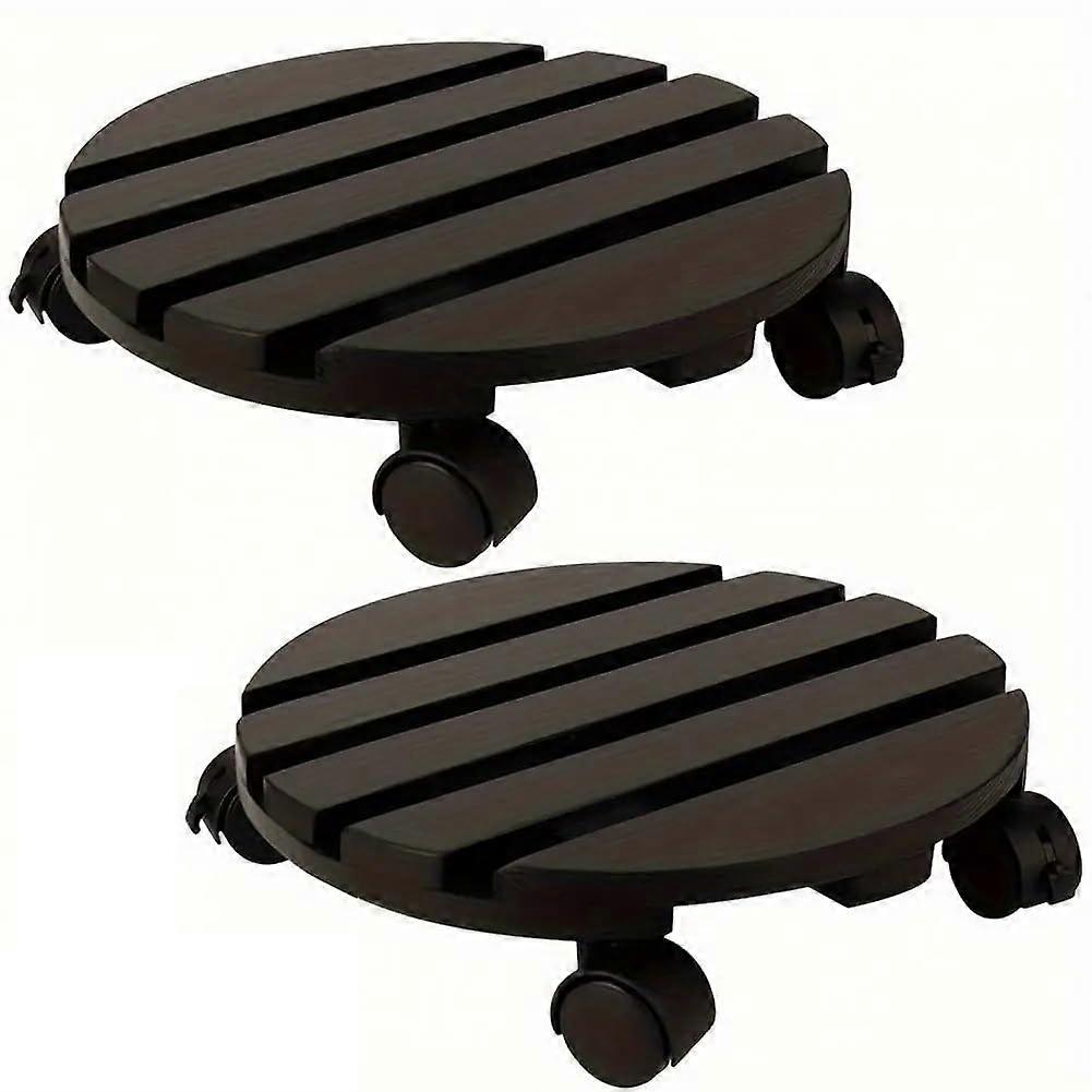 Plant roller with lockable 360° swivel wheels, flower pot tray for potted plants, easytoassemble plant stand. Ref: 8855