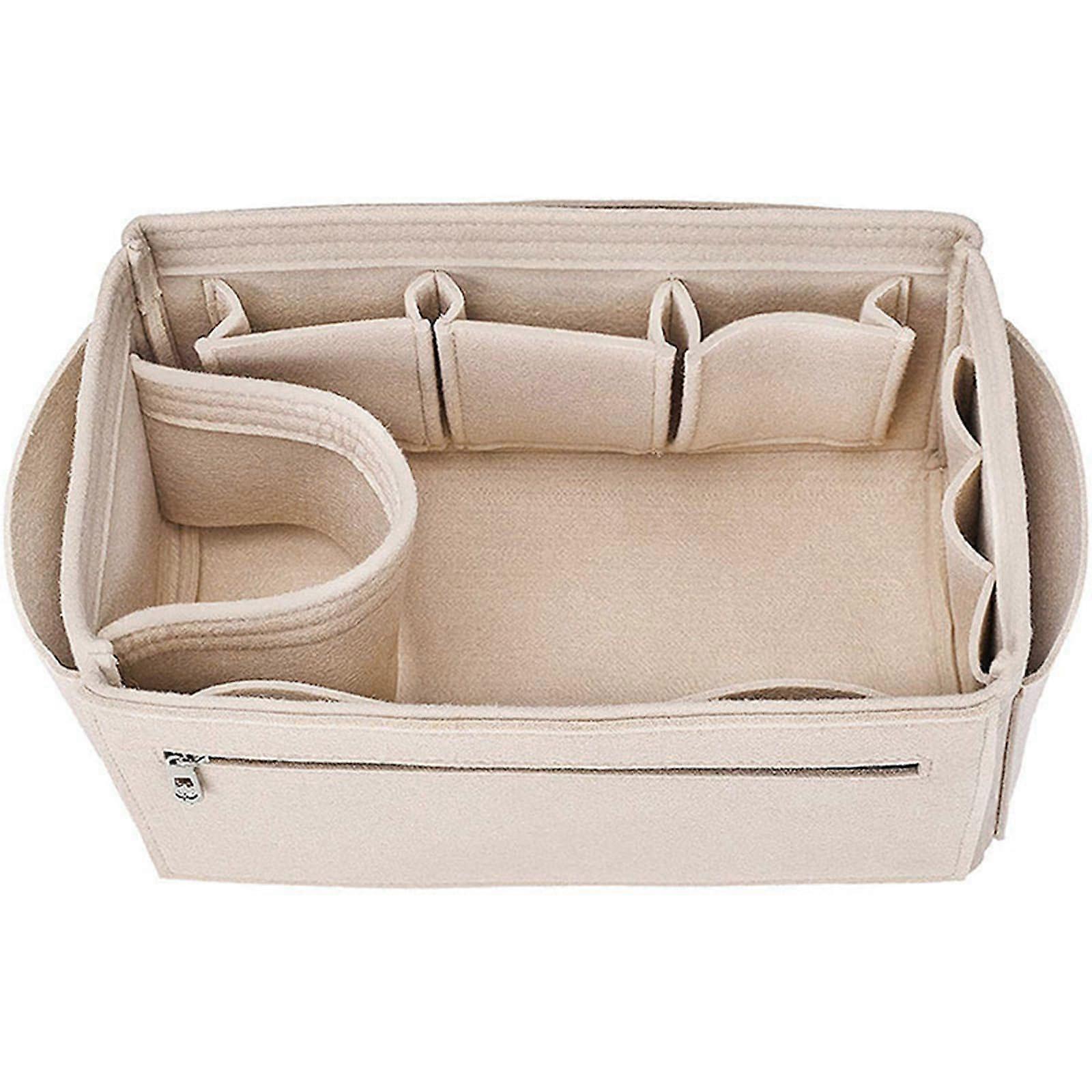 Felt bag, small, medium, and large feed bag, inner compartment for storage, Khakia1