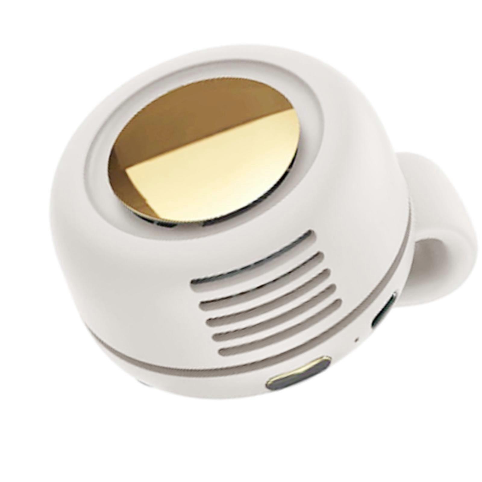 מאוורר רב תכליתי עם קליפס לחגורה נייד לביש מאוורר קירור תלוי מאוורר מותניים לעבודה חיצונית טיולים קמפינג דיג לבן