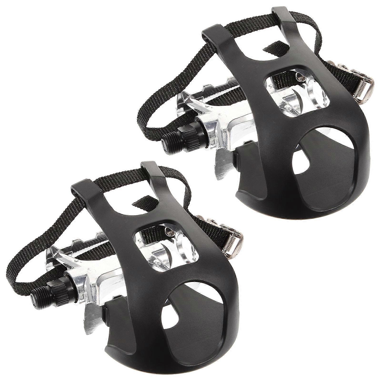 Lightweight Aluminum Fitness Bike Pedal Straps for Indoor Exercise Bikes – Easy Install, Left & Right Marked Replacement Pedals