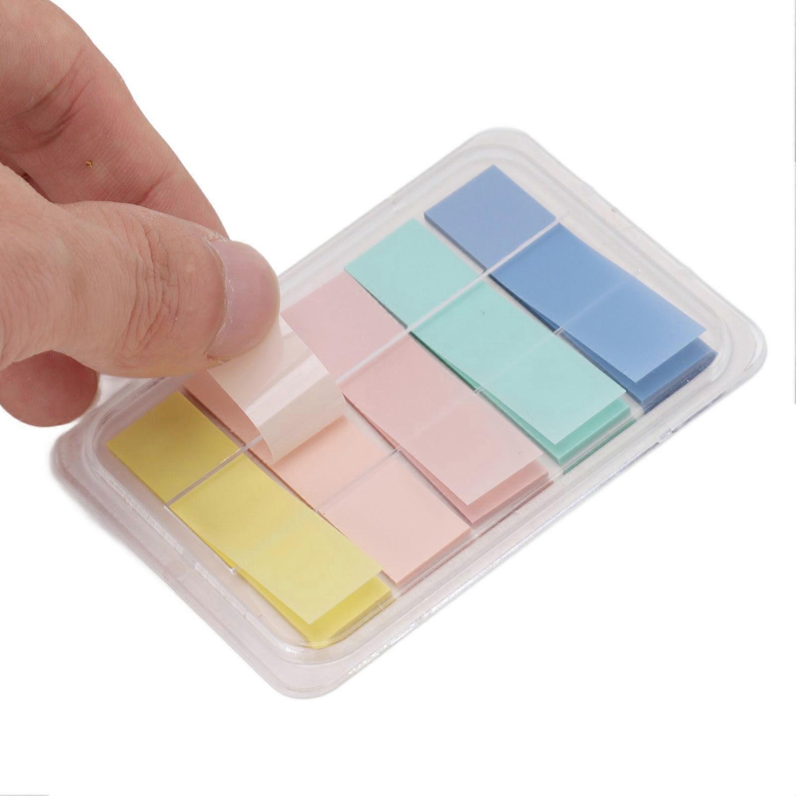 10 Sets Page Markers Index Tabs Key Marking 5 Colors Iridescent Reusable Transparent Portable PET Index Tabs for Office