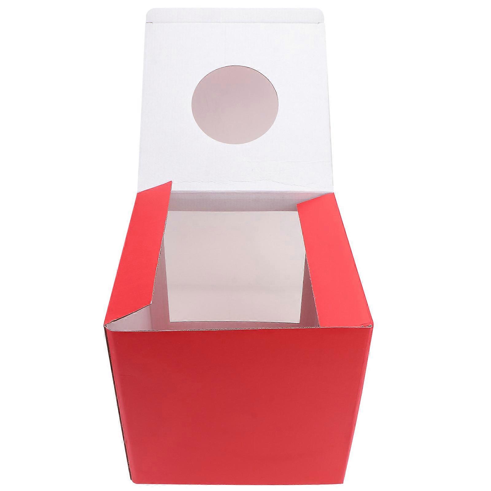 1PC Annual Meeting Box Prank Simple Draw Box Game Prop Red