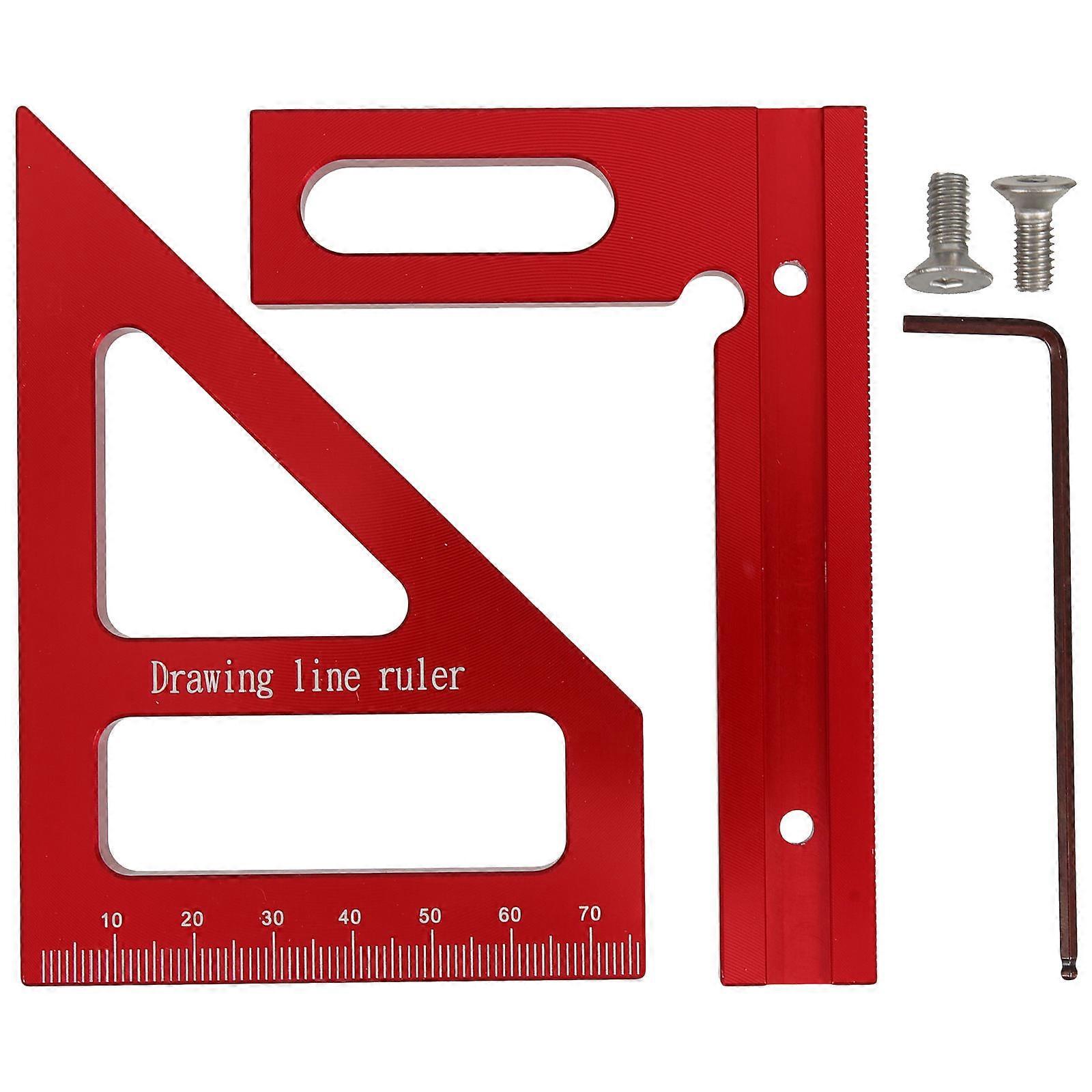 Aluminum Alloy Square Protractor Triangle Ruler with Scale – Precise Multifunctional Measuring Tool for Woodworking, Carpentry and Geometry Angle