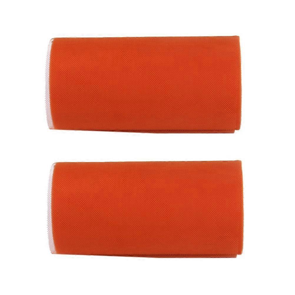 Orange Tulle Ribbon Tulle Roll Spool For Wedding Decor Engagement Decor Diy Wrapping Flame Retardant 2 Rolls