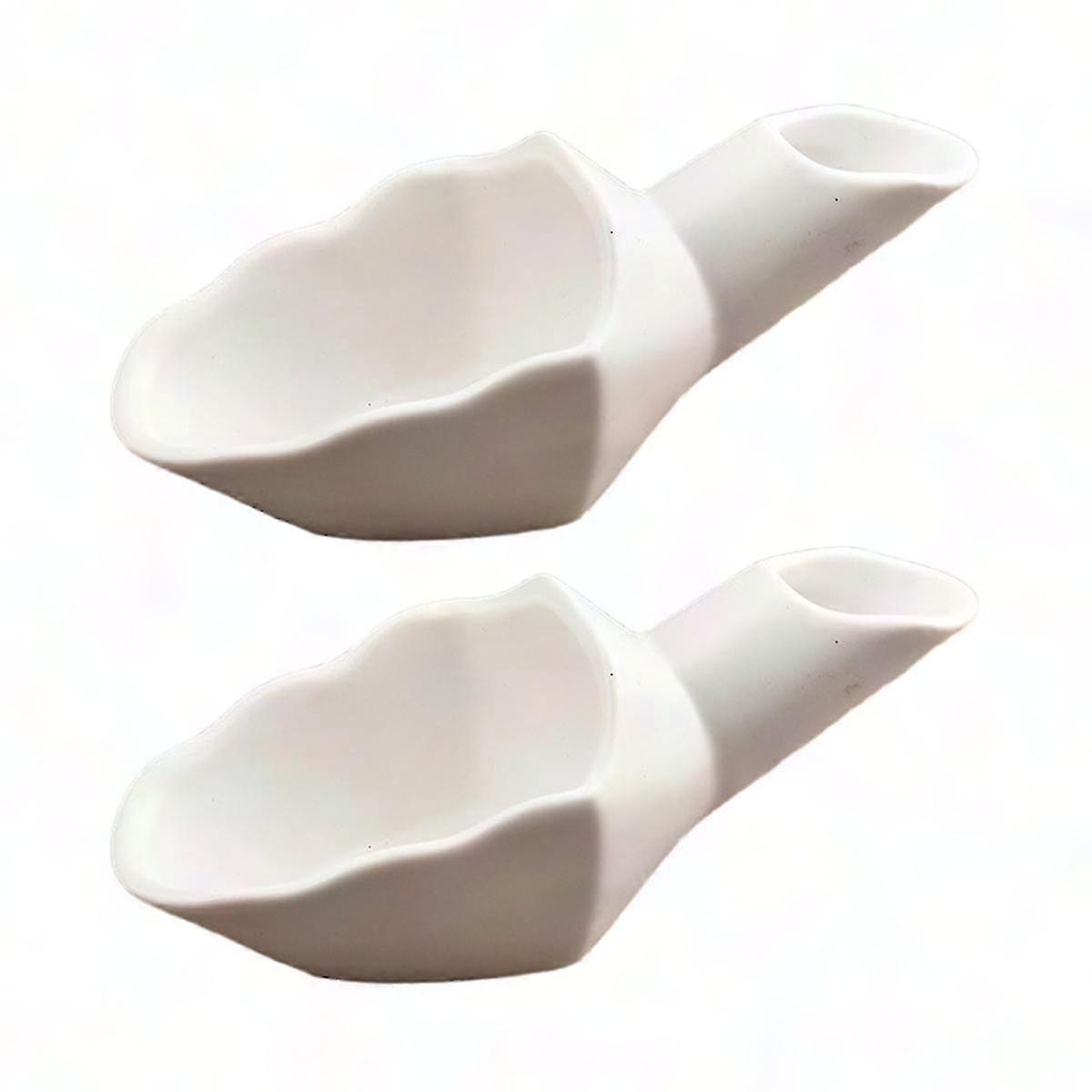 2PCS White Coffee Measuring Scoop & Dosing Cup Set