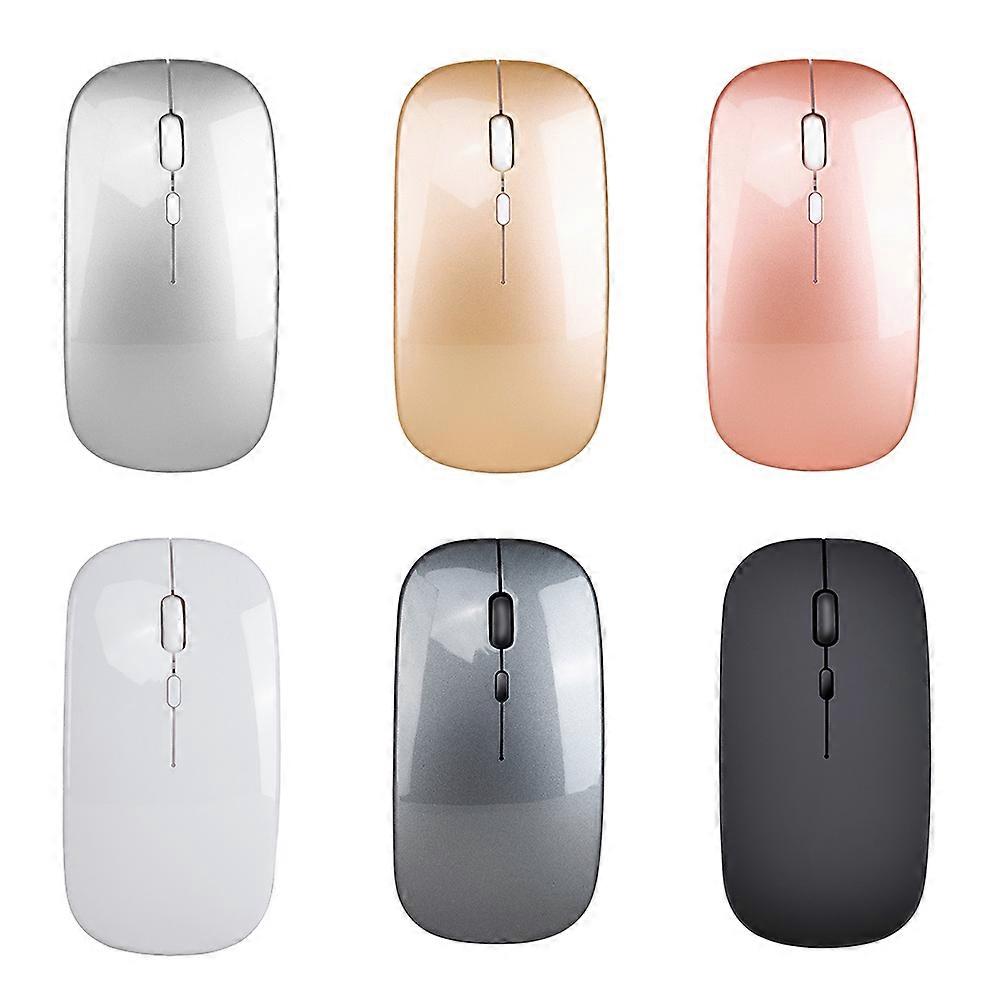 Wireless 2.4G Mouse Ultra-thin Silent Mouse Portable and Sleek Mice   Rechargeable Mouse 10m/33ft Wireless Transmission (Black)
