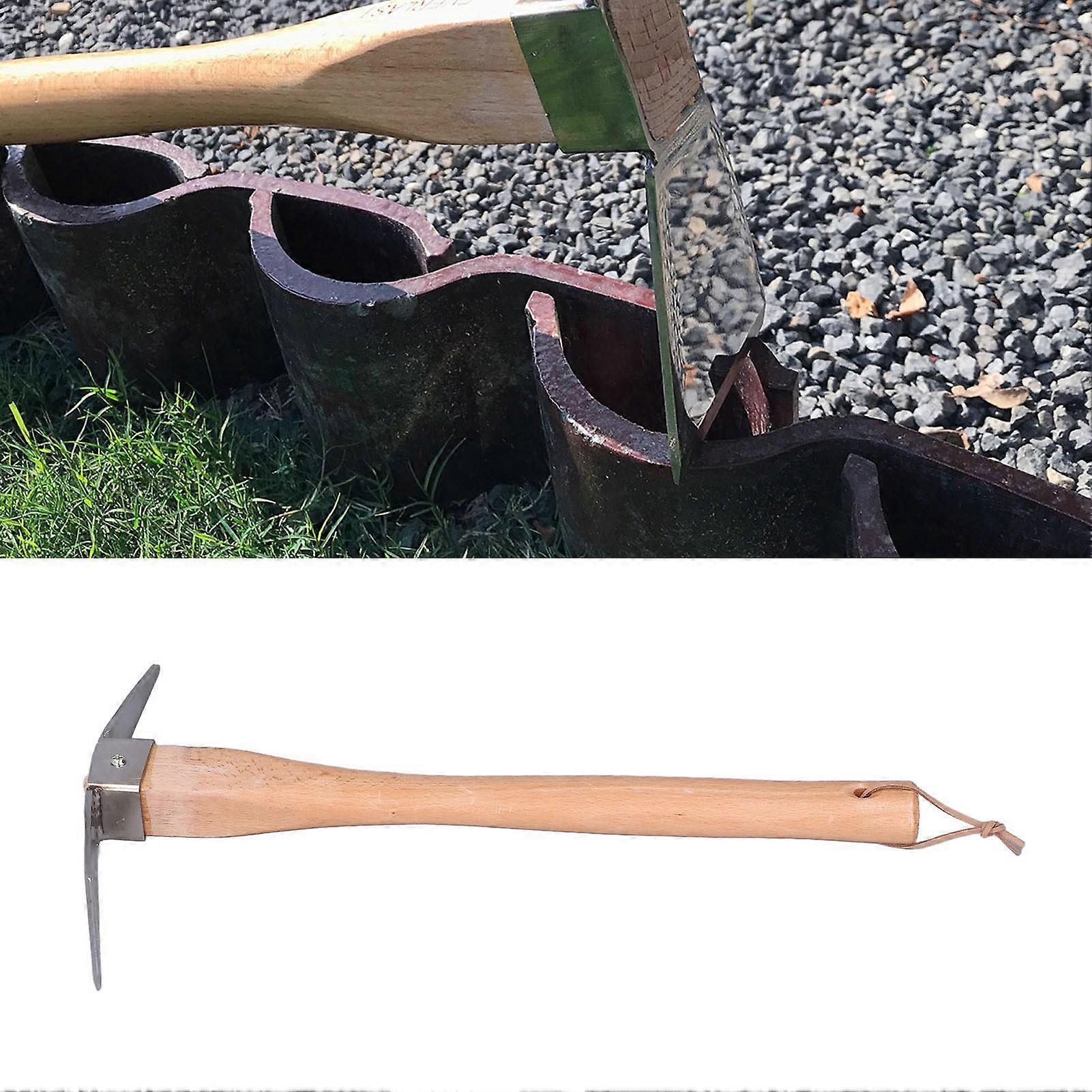 Pick Axe Simple Practical Fine Workmanship Stainless Steel Wood Material Digging Tools