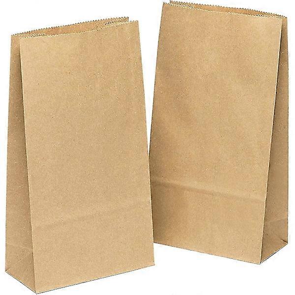 紙袋、100個のギフトバッグ茶色の袋クラフトクラフト紙DIY底袋アドベントカレンダークラフト紙袋9 * 17 * 5.5 cm