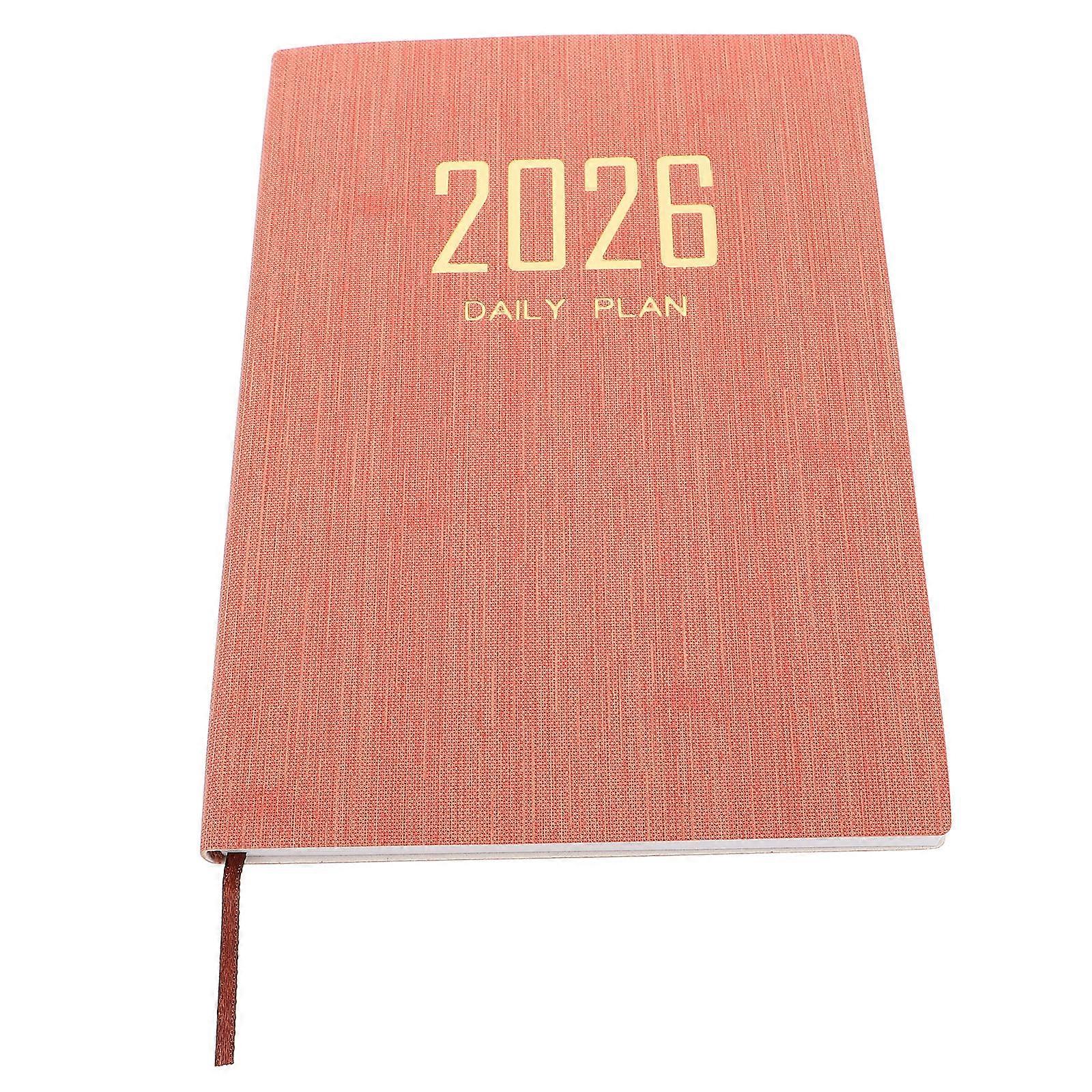 Elegant PU Weekly Schedule Planner with Daily & Monthly Calendar – English Layout, Travel Friendly Design for Efficient Management